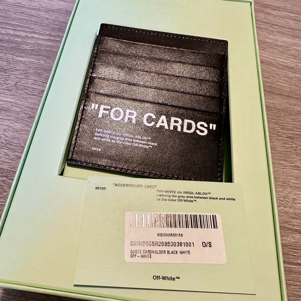 Off-White Virgil Abloh Bold Quote Card Holder “For Cards”